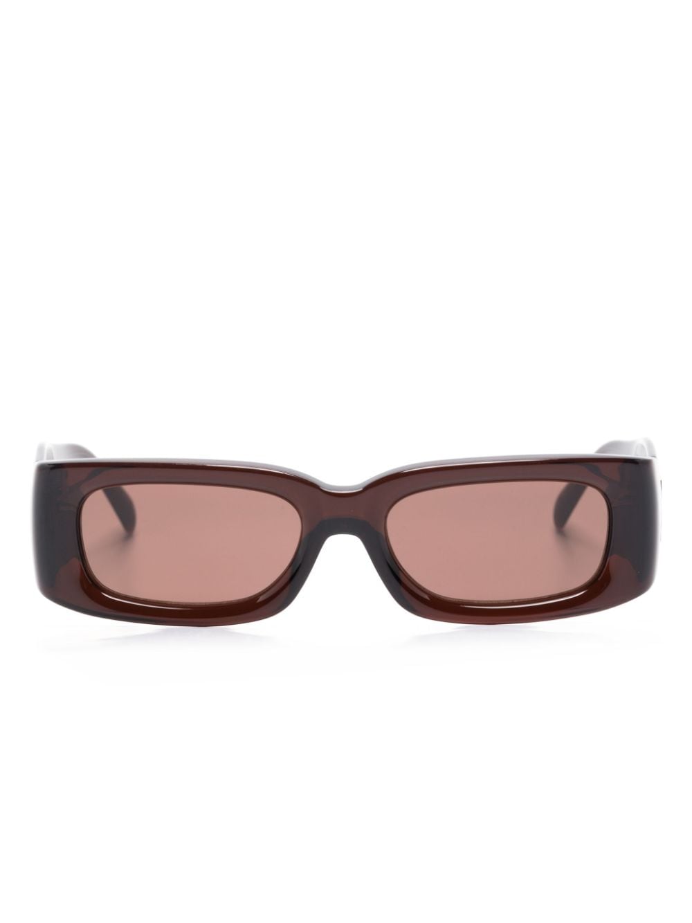 MISBHV logo-plaque rectangle-frame sunglasses - Brown von MISBHV