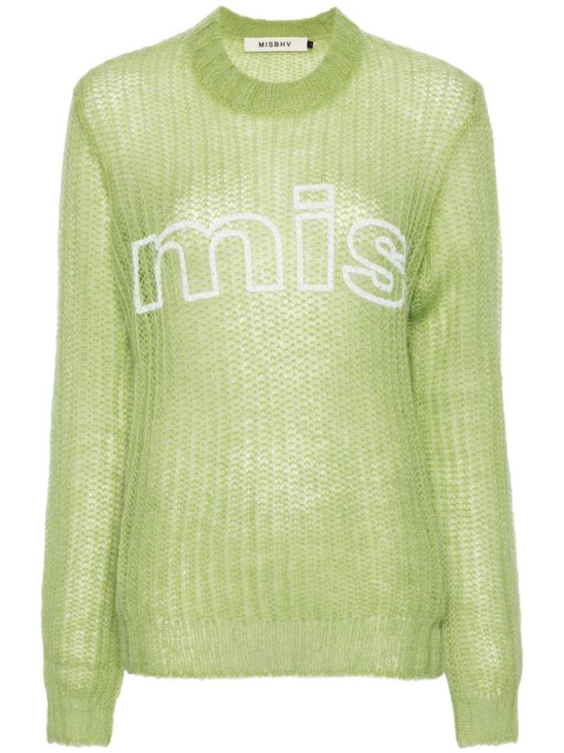 MISBHV logo-print brushed jumper - Green von MISBHV