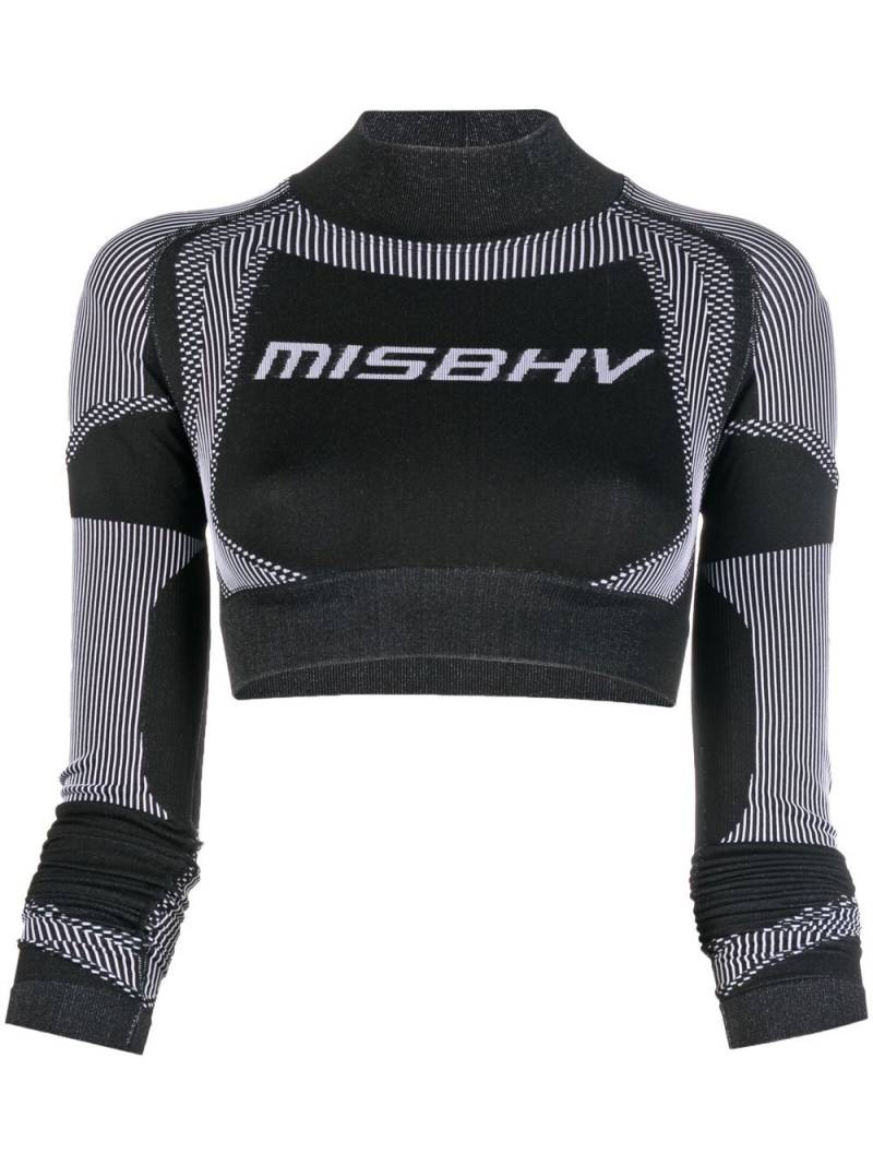 MISBHV logo-print cropped top - Black von MISBHV