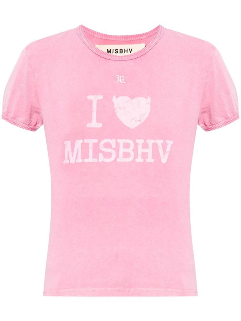 MISBHV logo print t-shirt - Pink von MISBHV