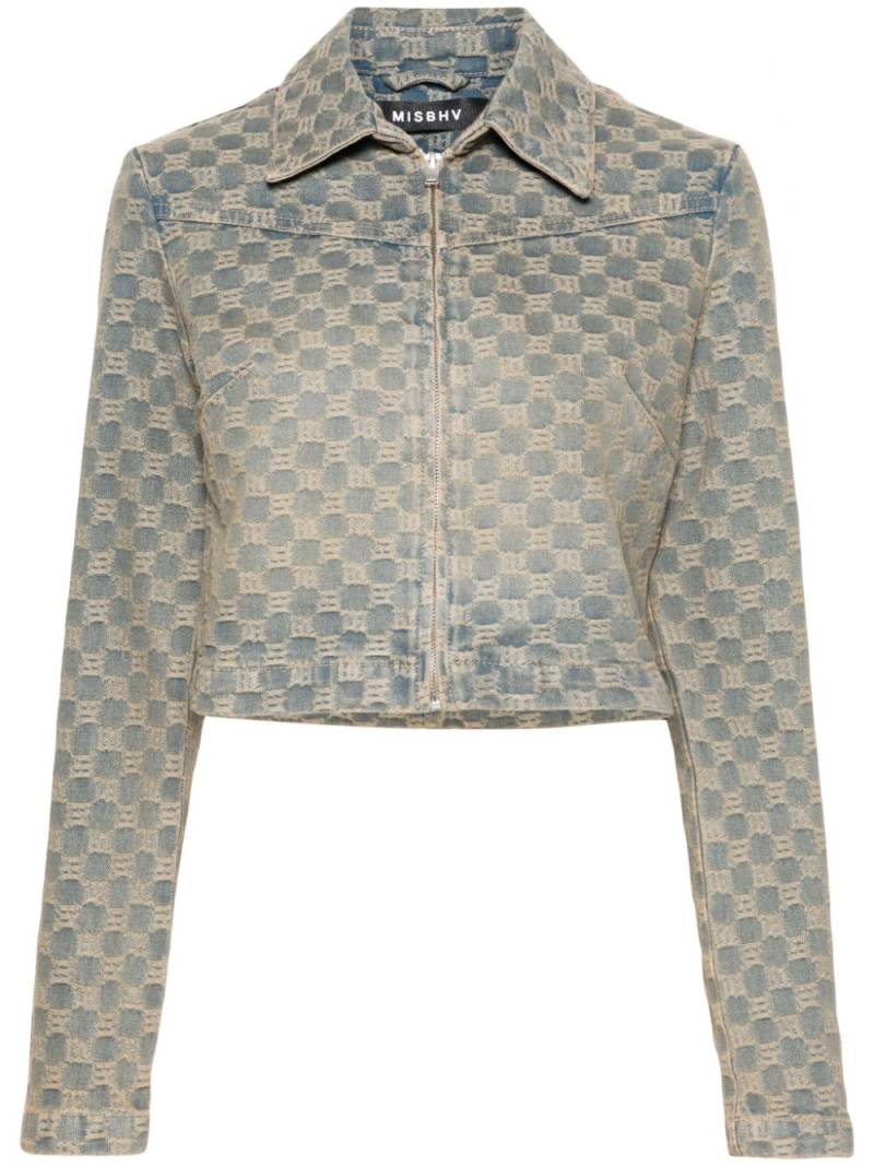 MISBHV monogram-jacquard denim jacket - Blue von MISBHV