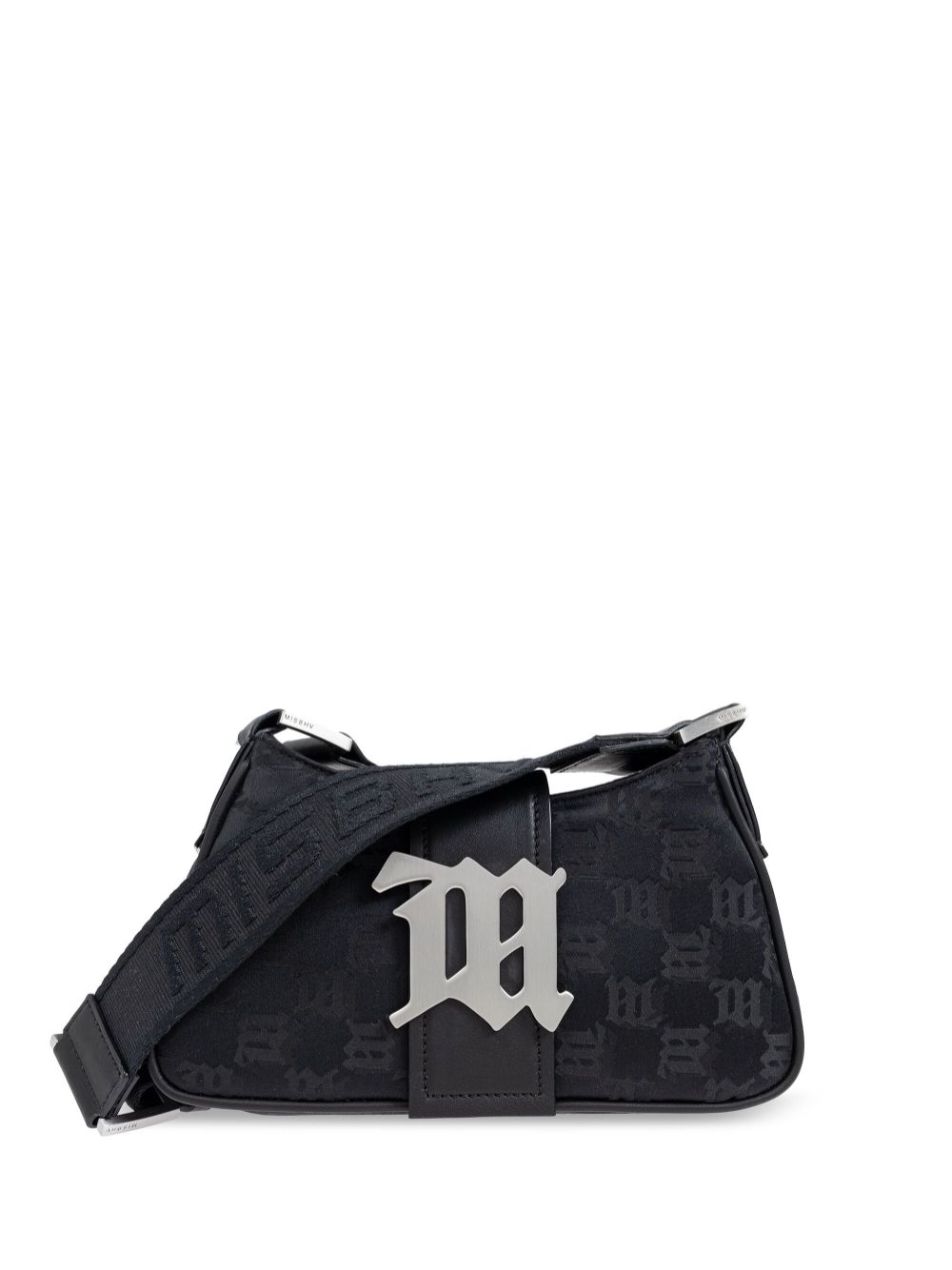 MISBHV monogram jacquard logo plaque shoulder bag - Black von MISBHV