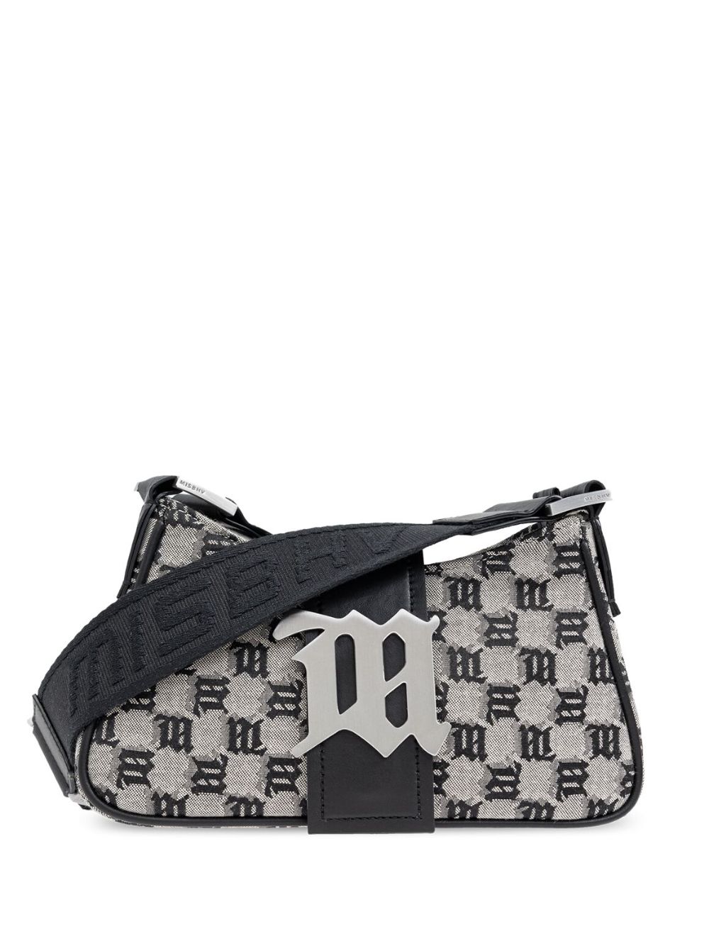 MISBHV monogram jacquard logo plaque shoulder bag - Grey von MISBHV