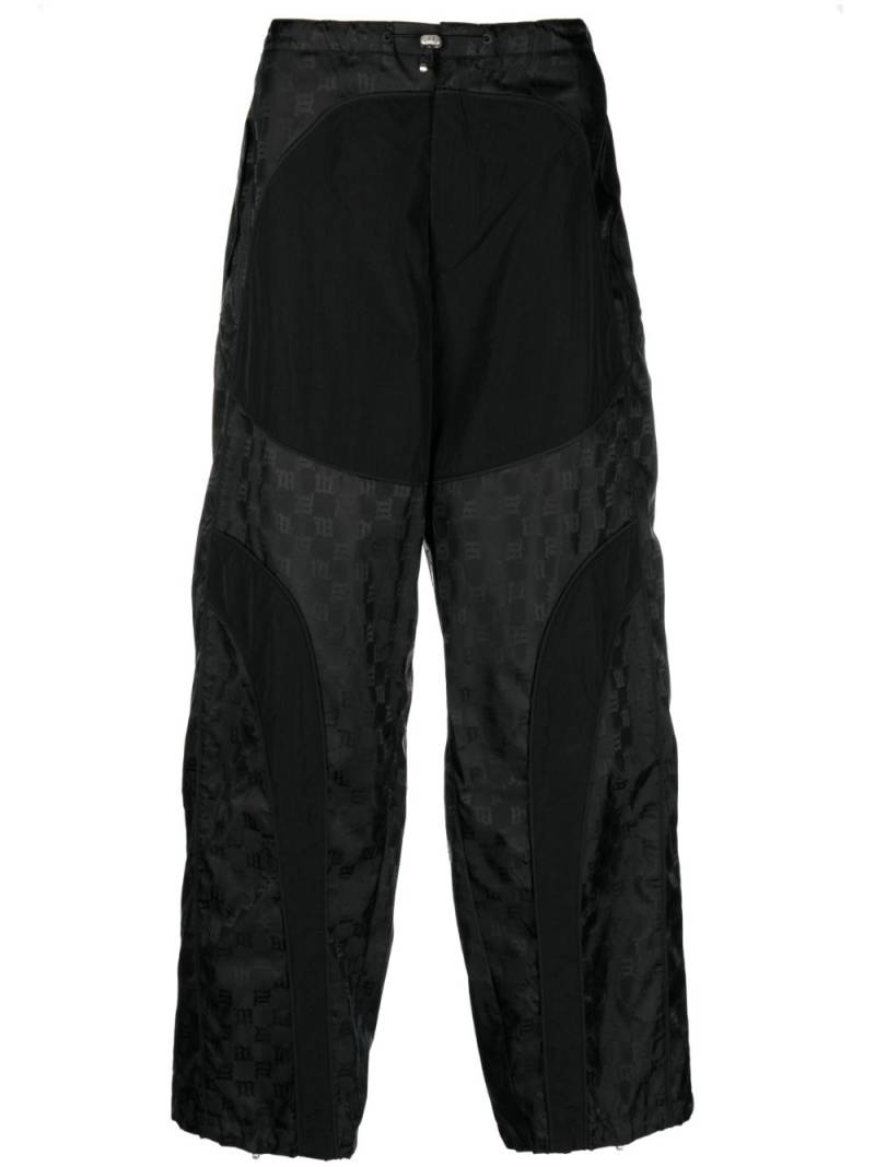 MISBHV monogram-jacquard wide-leg trousers - Black von MISBHV