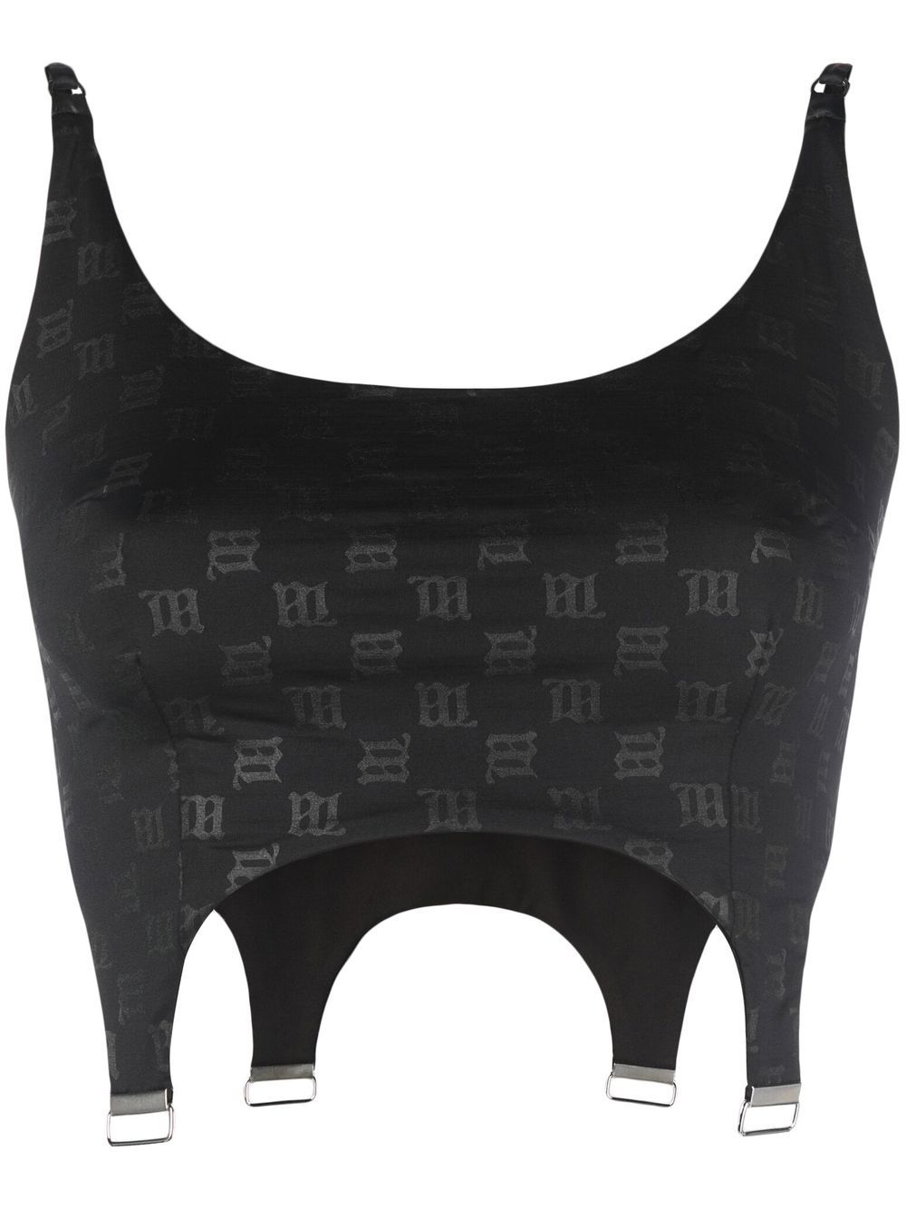 MISBHV monogram lingerie top - Black von MISBHV