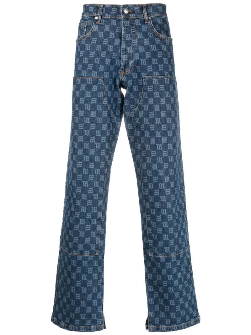 MISBHV monogram-print carpenter jeans - Blue von MISBHV