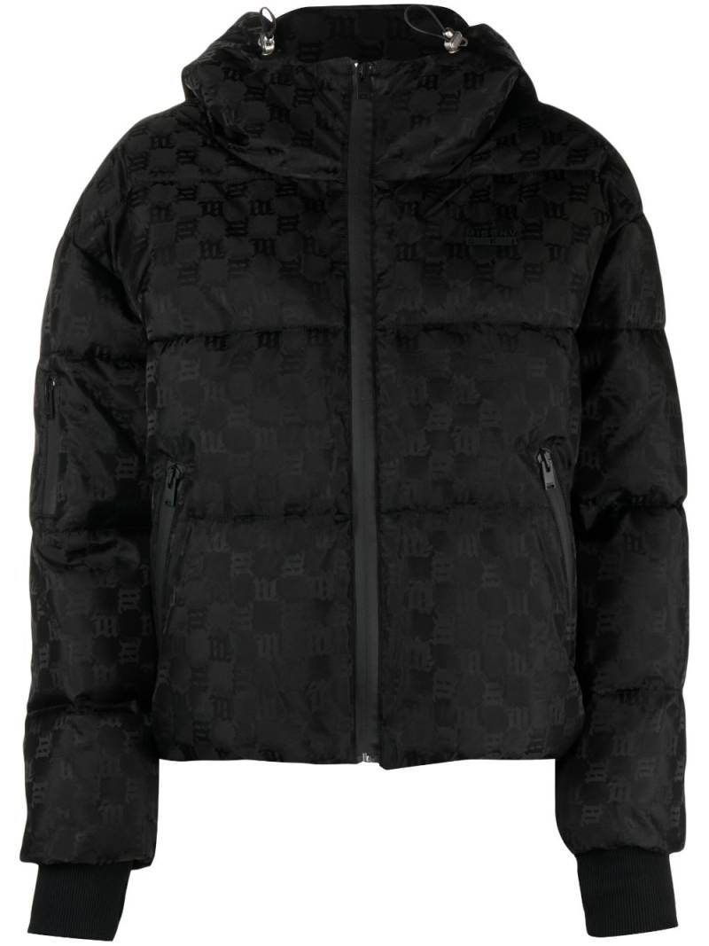 MISBHV monogram-print hooded ski jacket - Black von MISBHV