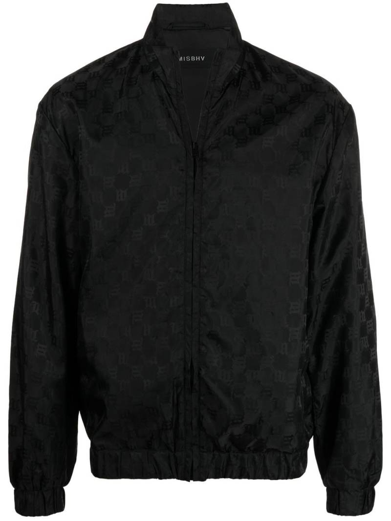 MISBHV monogram-print zip-up sports jacket - Black von MISBHV