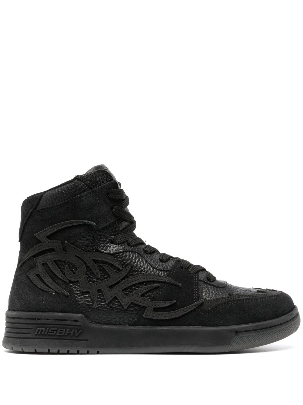MISBHV panelled high-top leather sneakers - Black von MISBHV