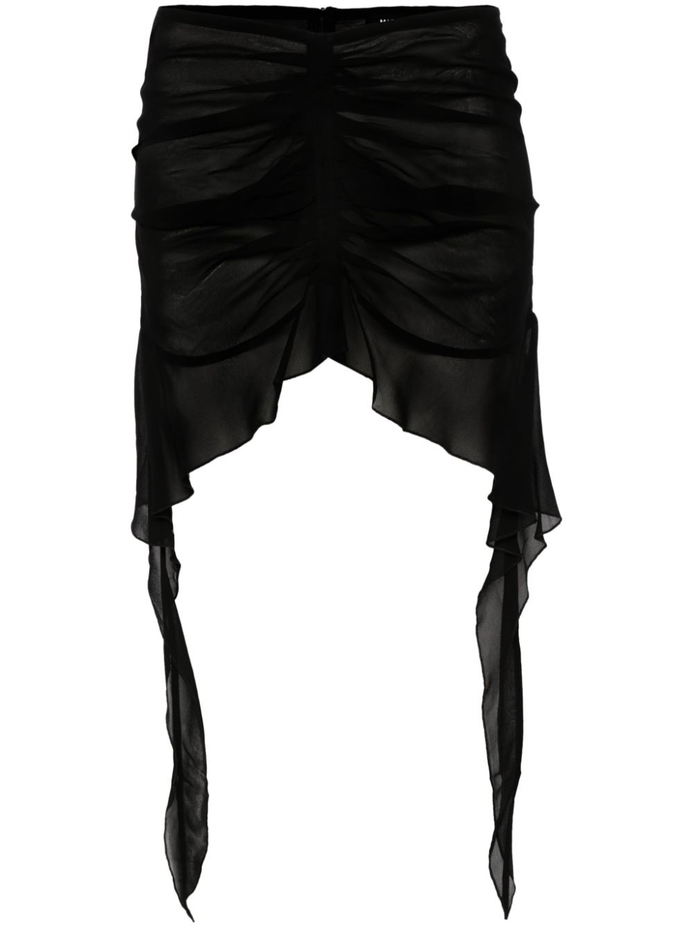 MISBHV ruffled chiffon mini skirt - Black von MISBHV