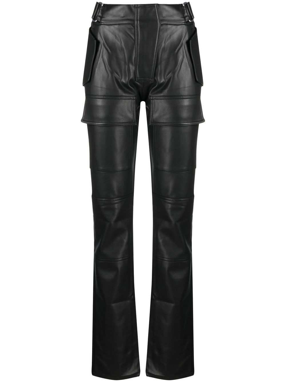 MISBHV straight leg faux-leather trousers - Black von MISBHV