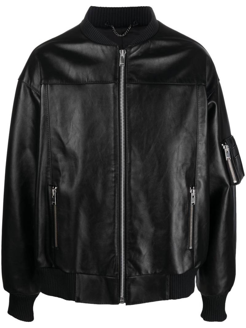 MISBHV x Ufo361 leather bomber jacket - Black von MISBHV