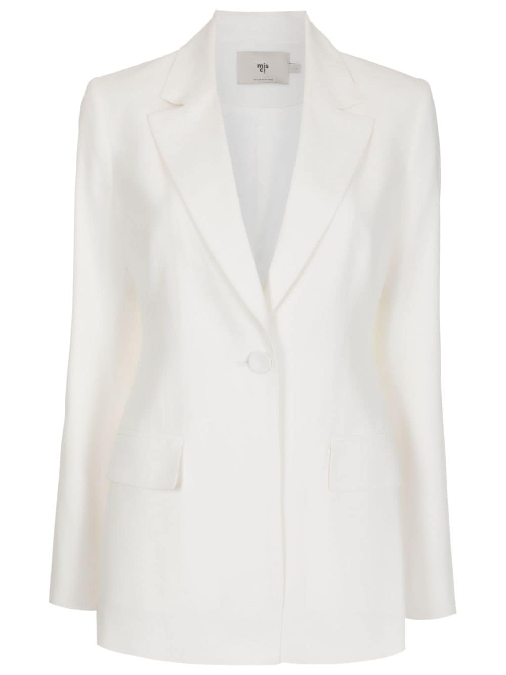 MISCI Cora single-breasted crepe blazer - White von MISCI