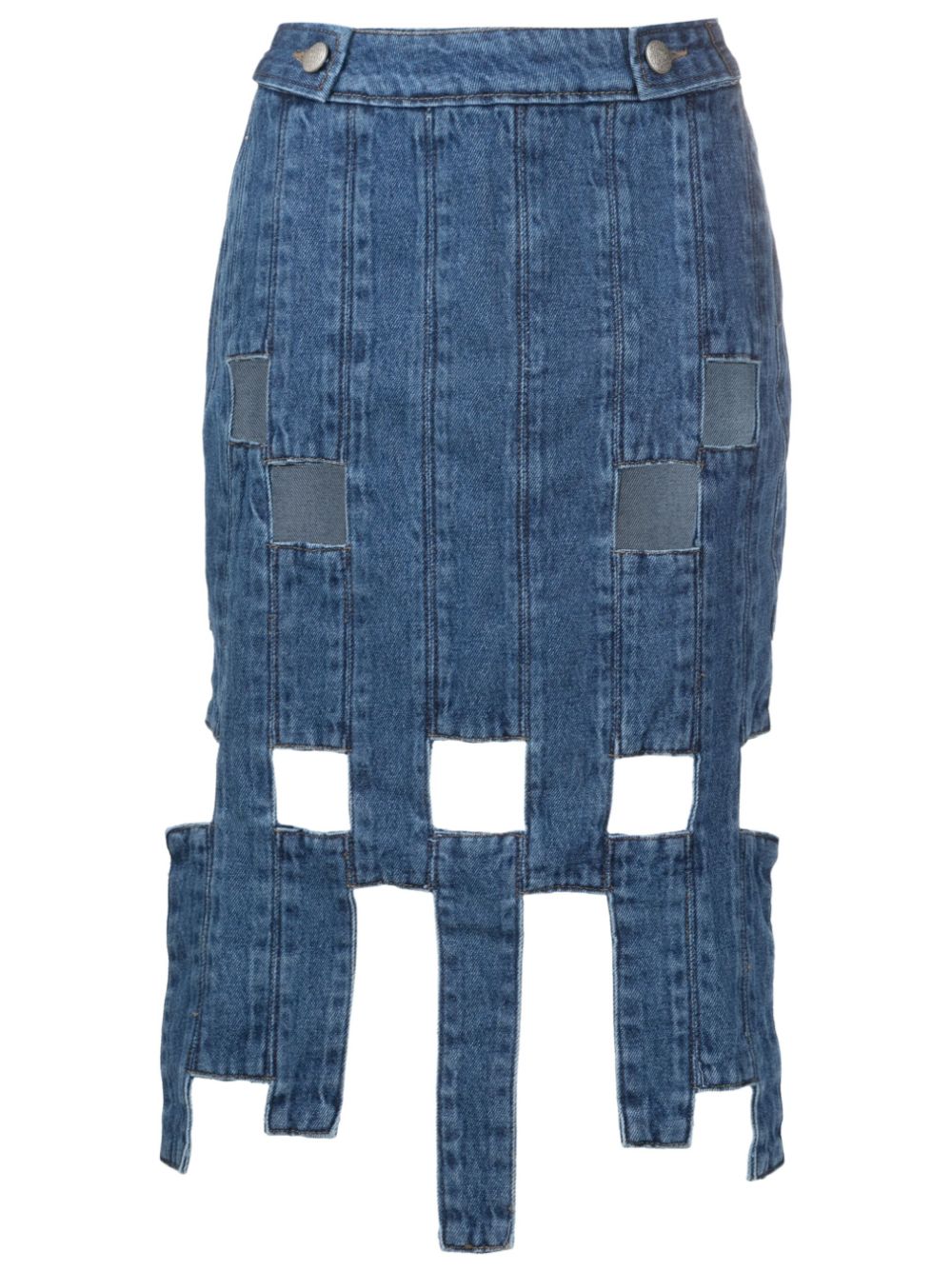 MISCI Pixel asymmetric denim skirt - Blue von MISCI