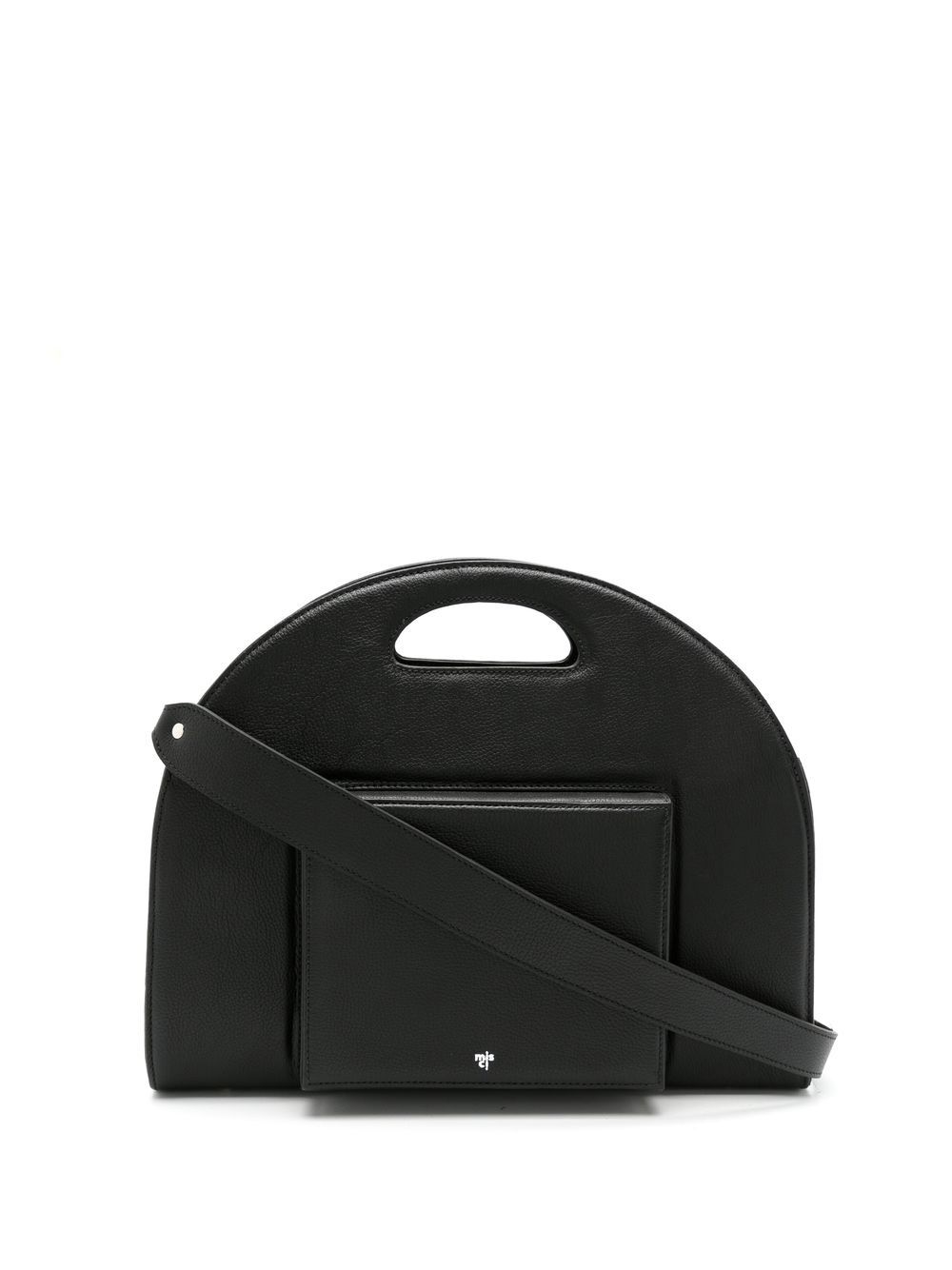 MISCI curved leather tote - Black von MISCI