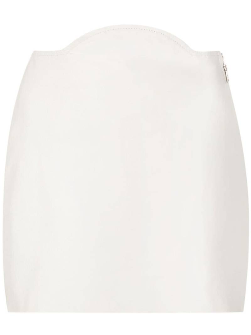 MISCI leather mini skirt - White von MISCI