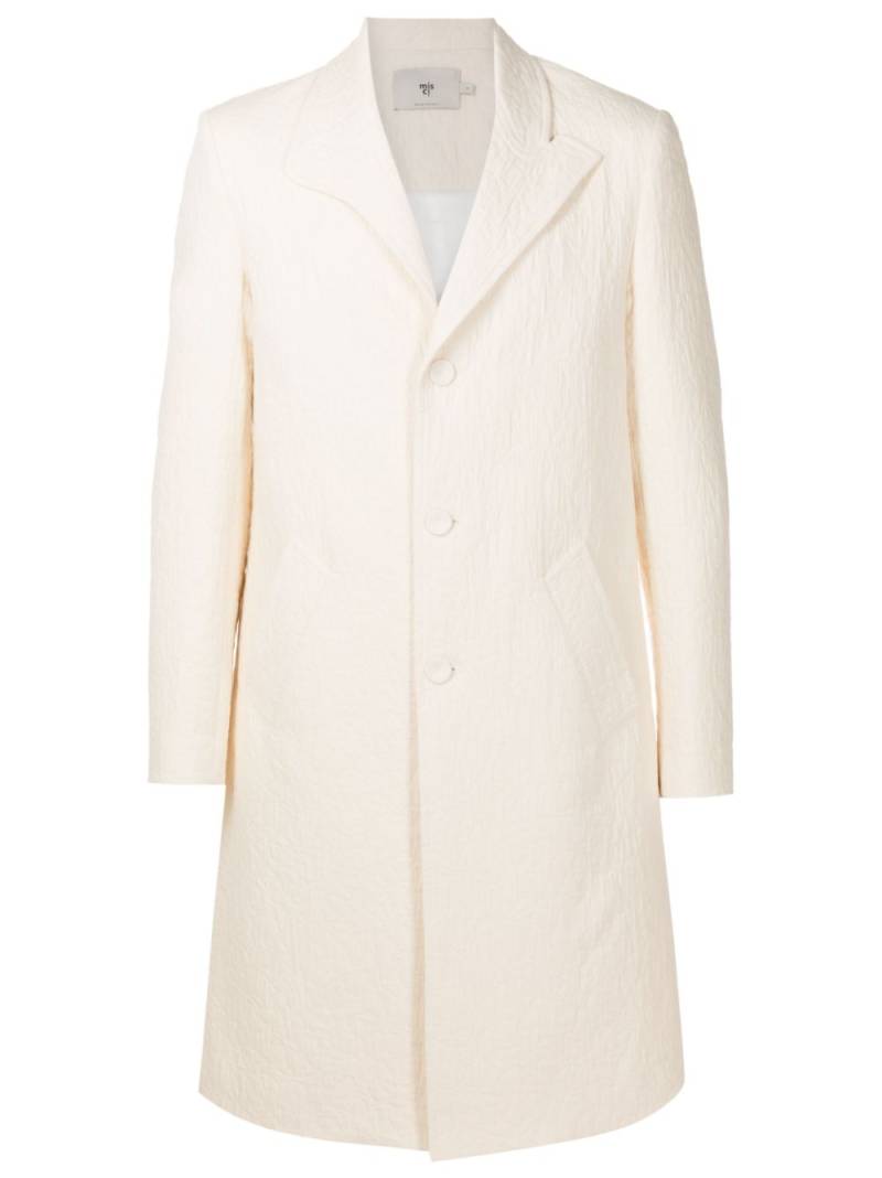 MISCI single-breasted jacquard midi coat - Neutrals von MISCI