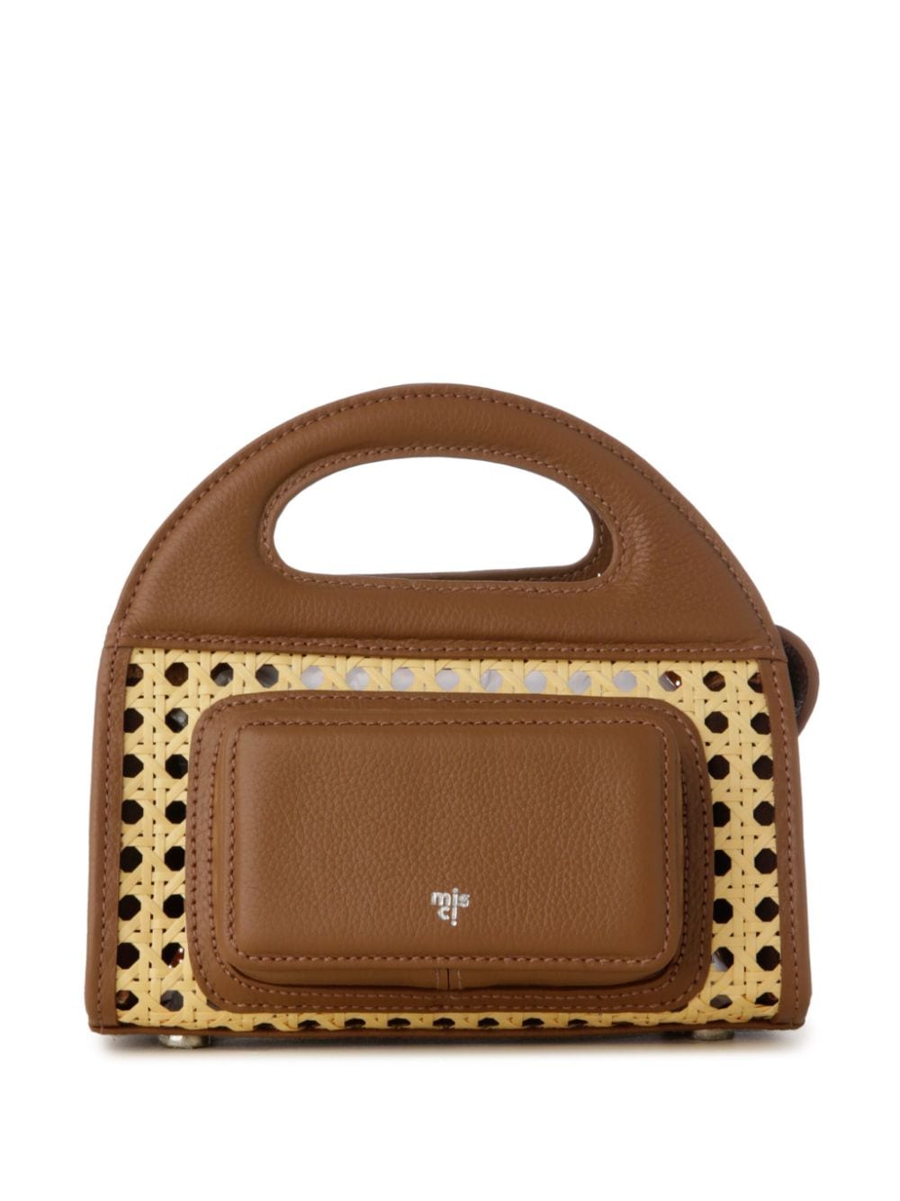 MISCI small Nine rattan tote bag - Brown von MISCI