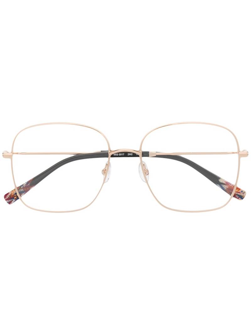 MISSONI EYEWEAR oversized square frame glasses - Gold von MISSONI EYEWEAR