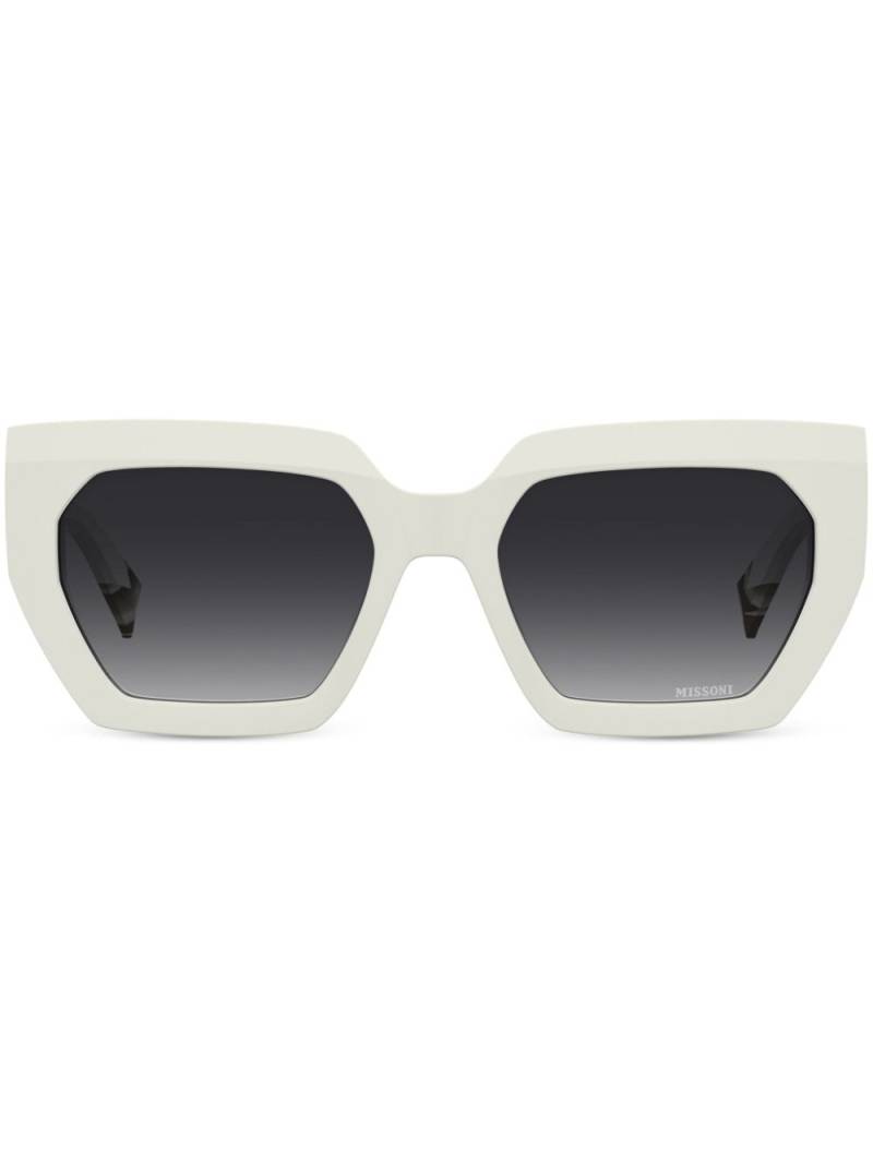 MISSONI EYEWEAR tinted square frame sunglasses - White von MISSONI EYEWEAR