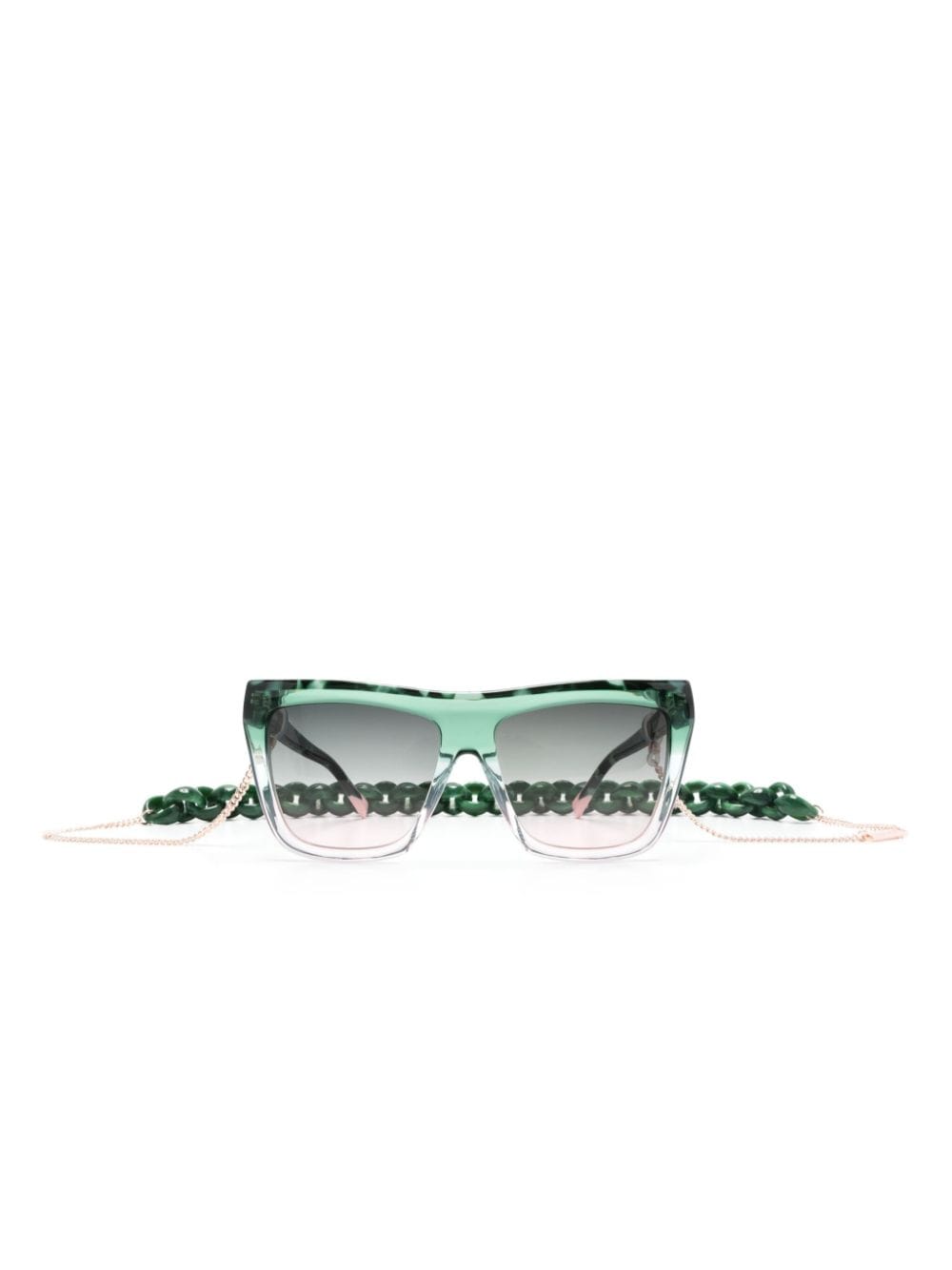 MISSONI EYEWEAR tortoiseshell-effect square-frame sunglasses - Green von MISSONI EYEWEAR