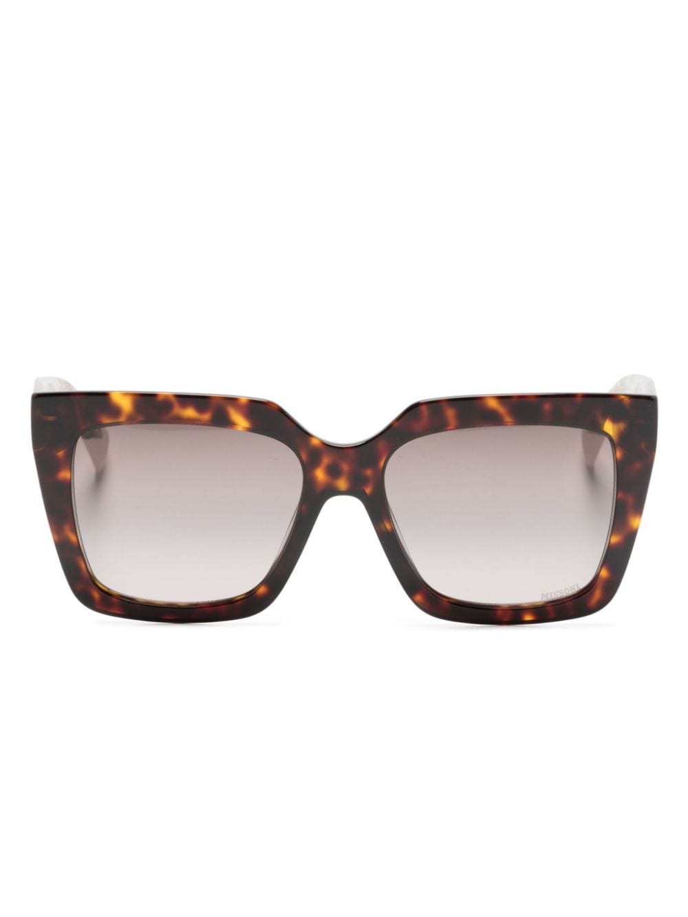 MISSONI EYEWEAR zigzag-arms oversize-frame sunglasses - Brown von MISSONI EYEWEAR