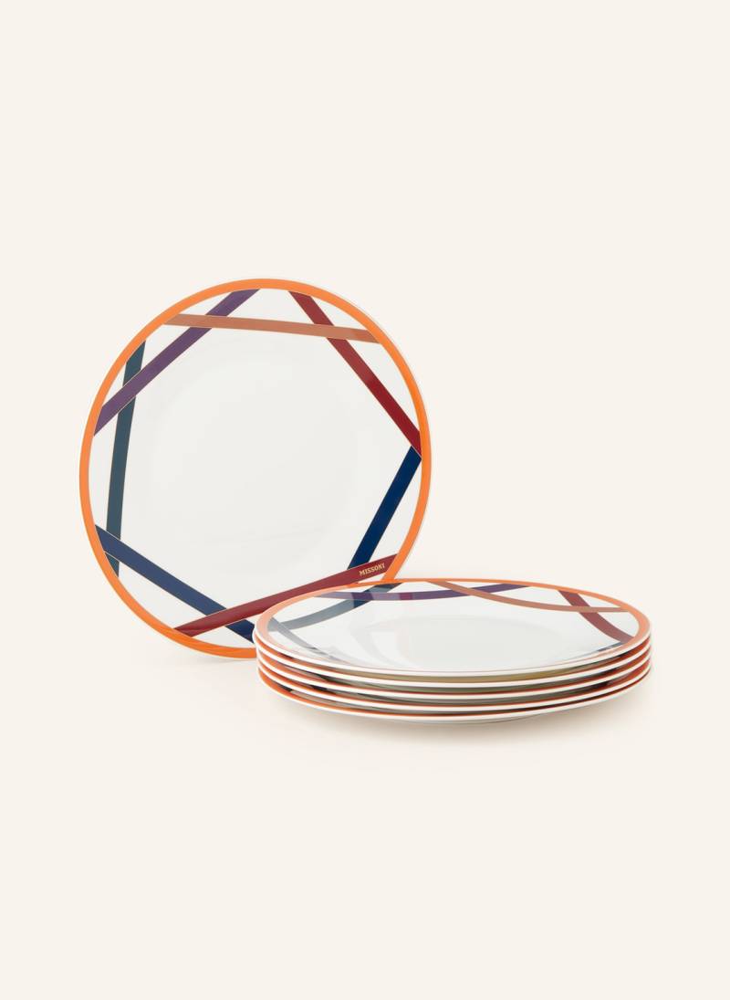 Missoni Home 6er-Set Speiseteller Nastri beige von MISSONI Home