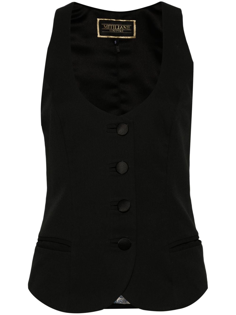 MITILIANE COUTURE Raven waistcoat - Black von MITILIANE COUTURE