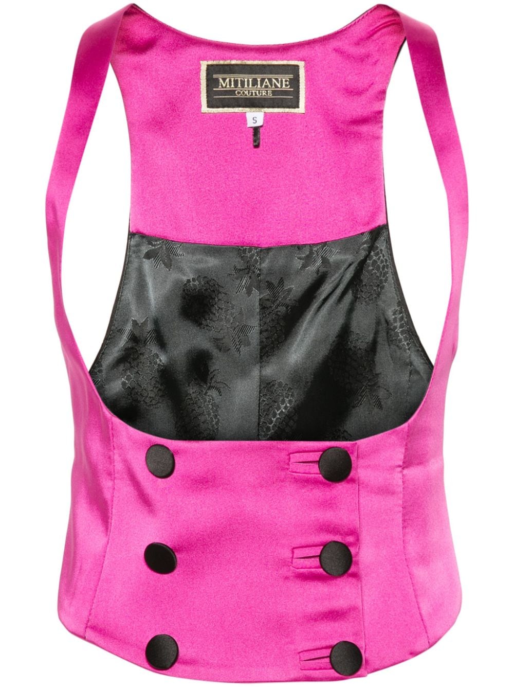 MITILIANE COUTURE double-breasted underbust vest - Pink von MITILIANE COUTURE