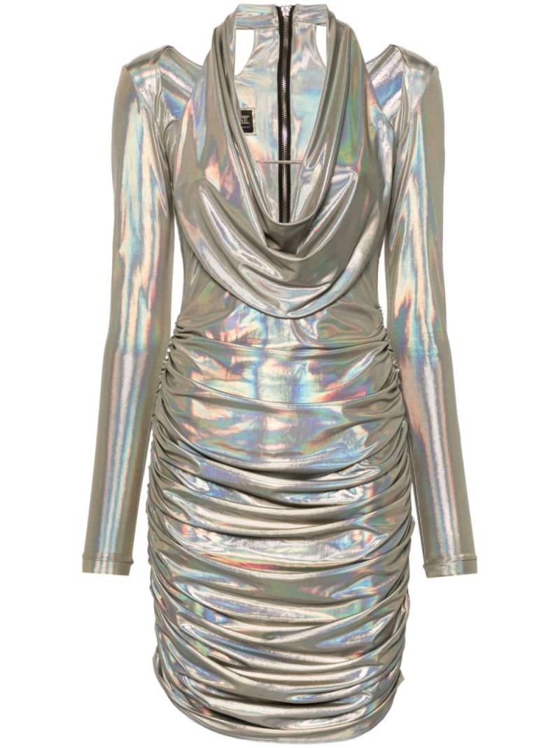 MITILIANE COUTURE holographic-effect midi dress - Grey von MITILIANE COUTURE