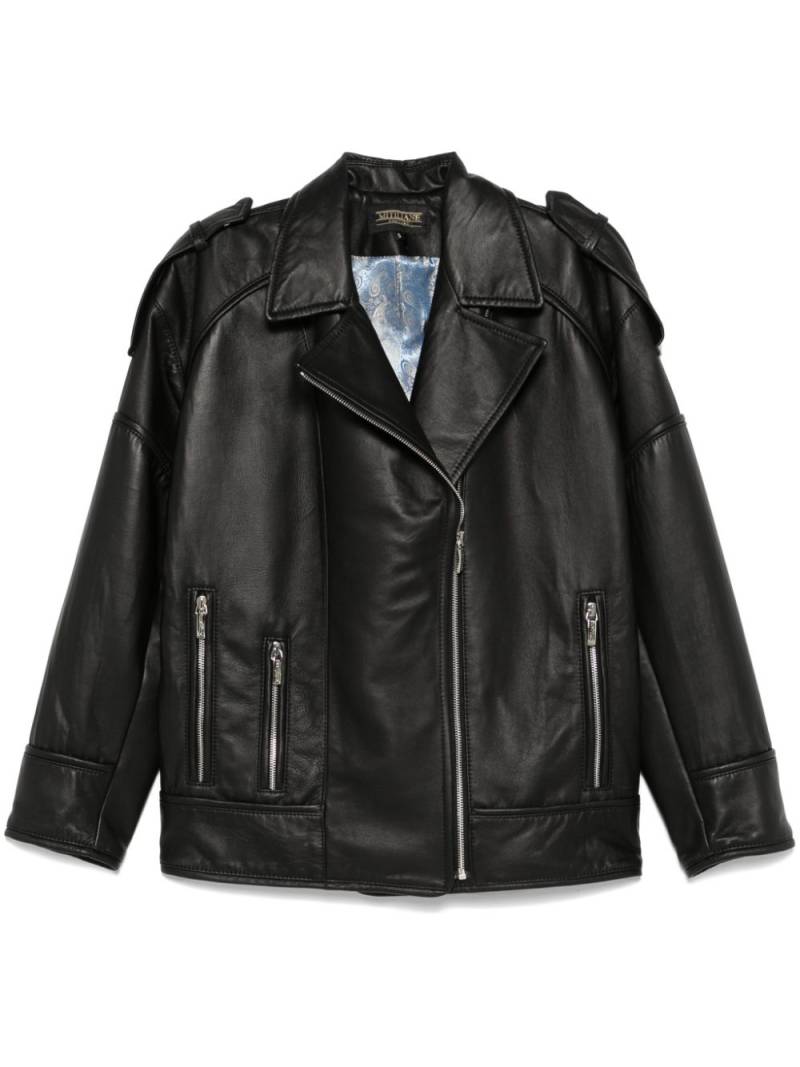 MITILIANE COUTURE leather jacket - Black von MITILIANE COUTURE