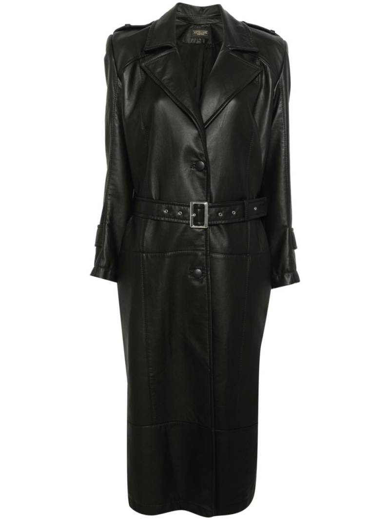 MITILIANE COUTURE leather trench coat - Black von MITILIANE COUTURE