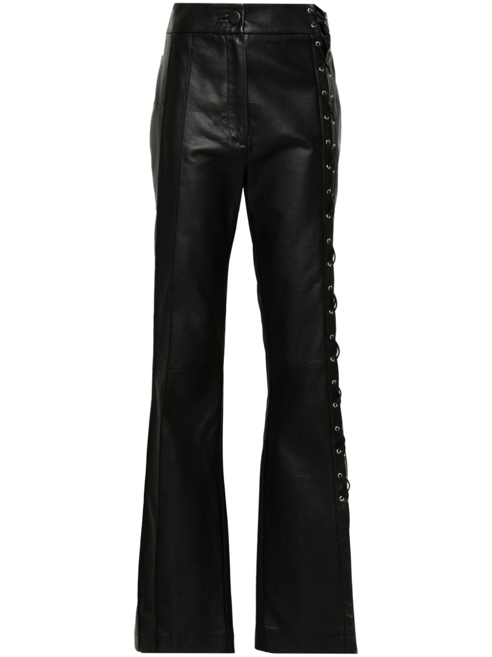 MITILIANE COUTURE leather trousers - Black von MITILIANE COUTURE