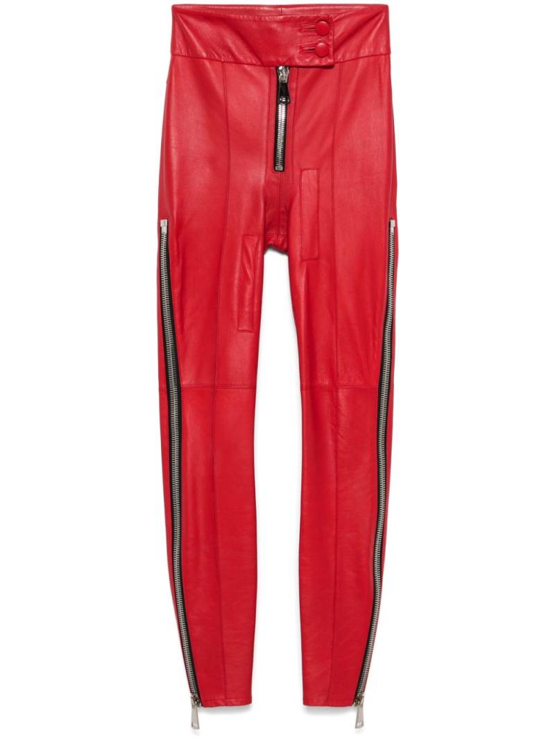 MITILIANE COUTURE leather trousers - Red von MITILIANE COUTURE