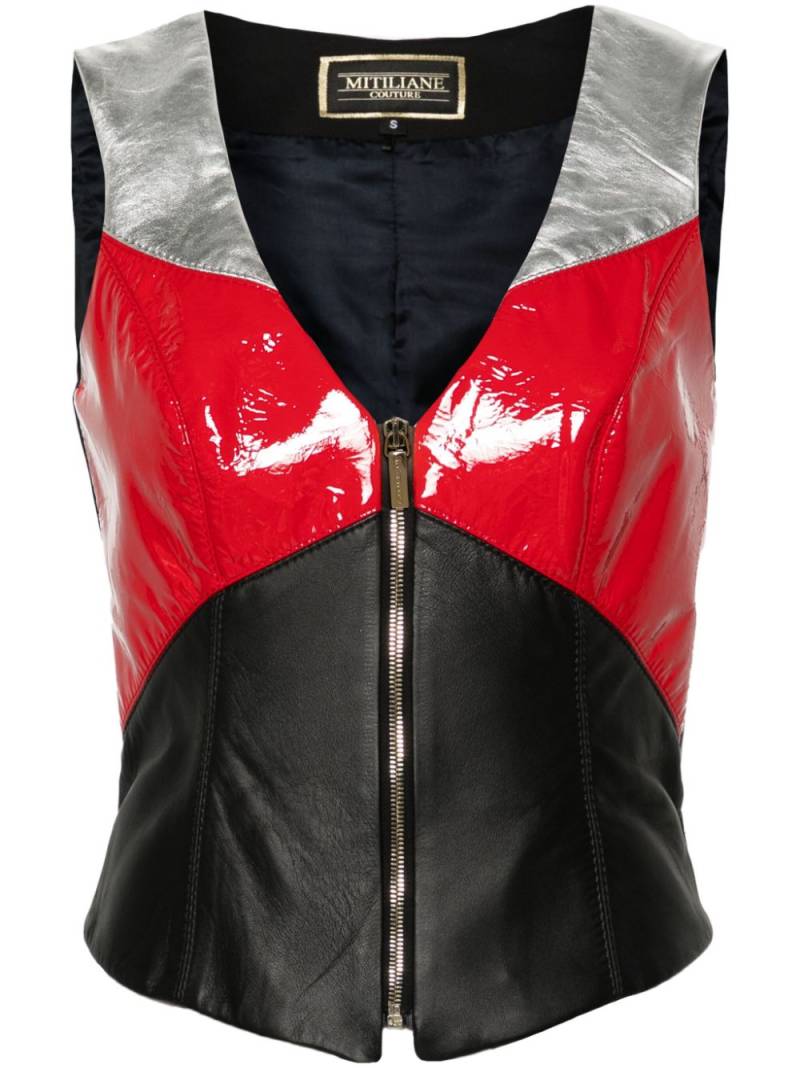 MITILIANE COUTURE leather waistcoat - Black von MITILIANE COUTURE