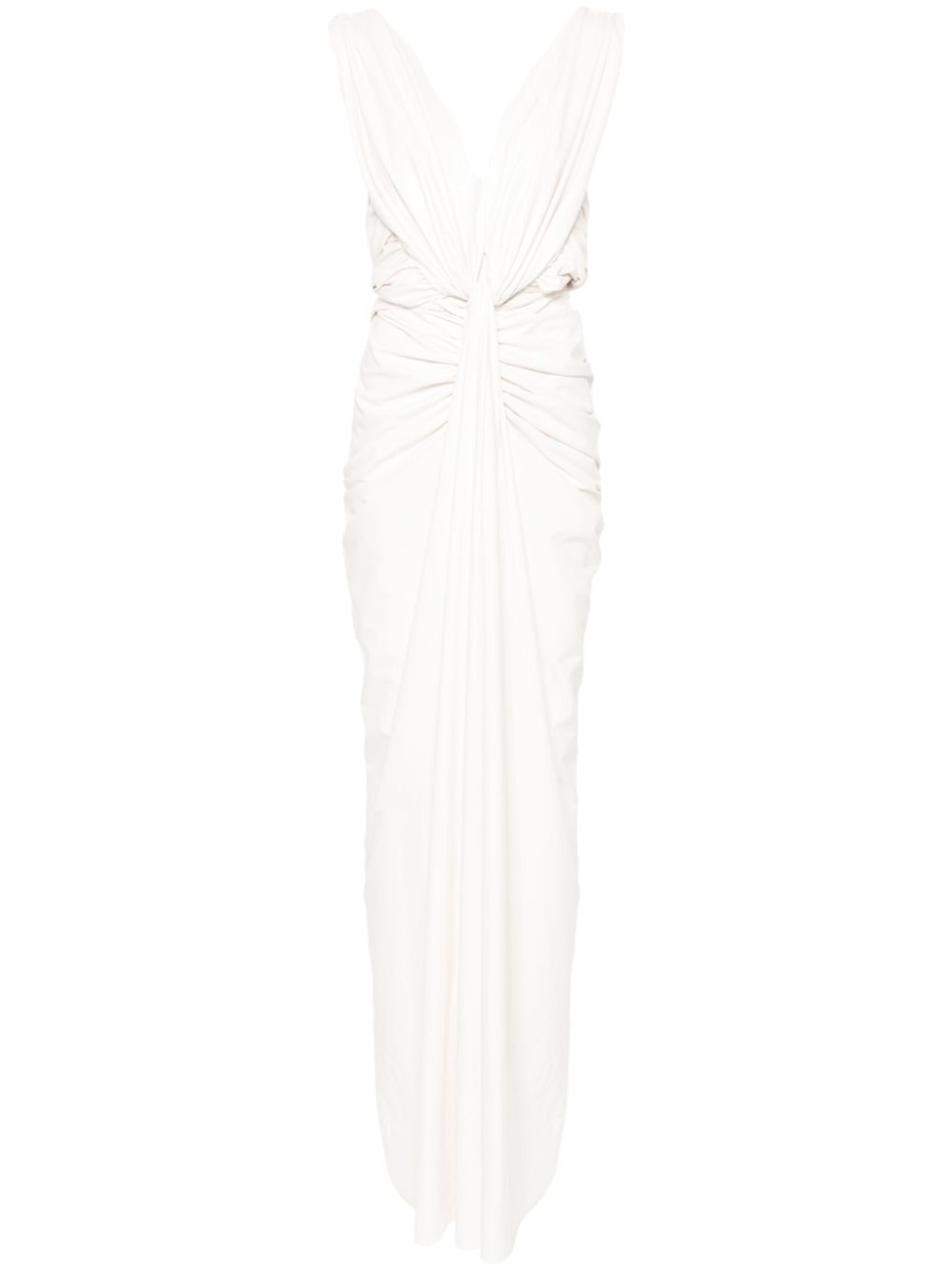 MITILIANE COUTURE metallic maxi dress - White von MITILIANE COUTURE