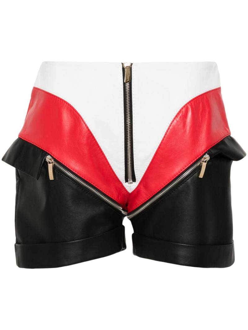 MITILIANE COUTURE panelled leather mini shorts - Black von MITILIANE COUTURE