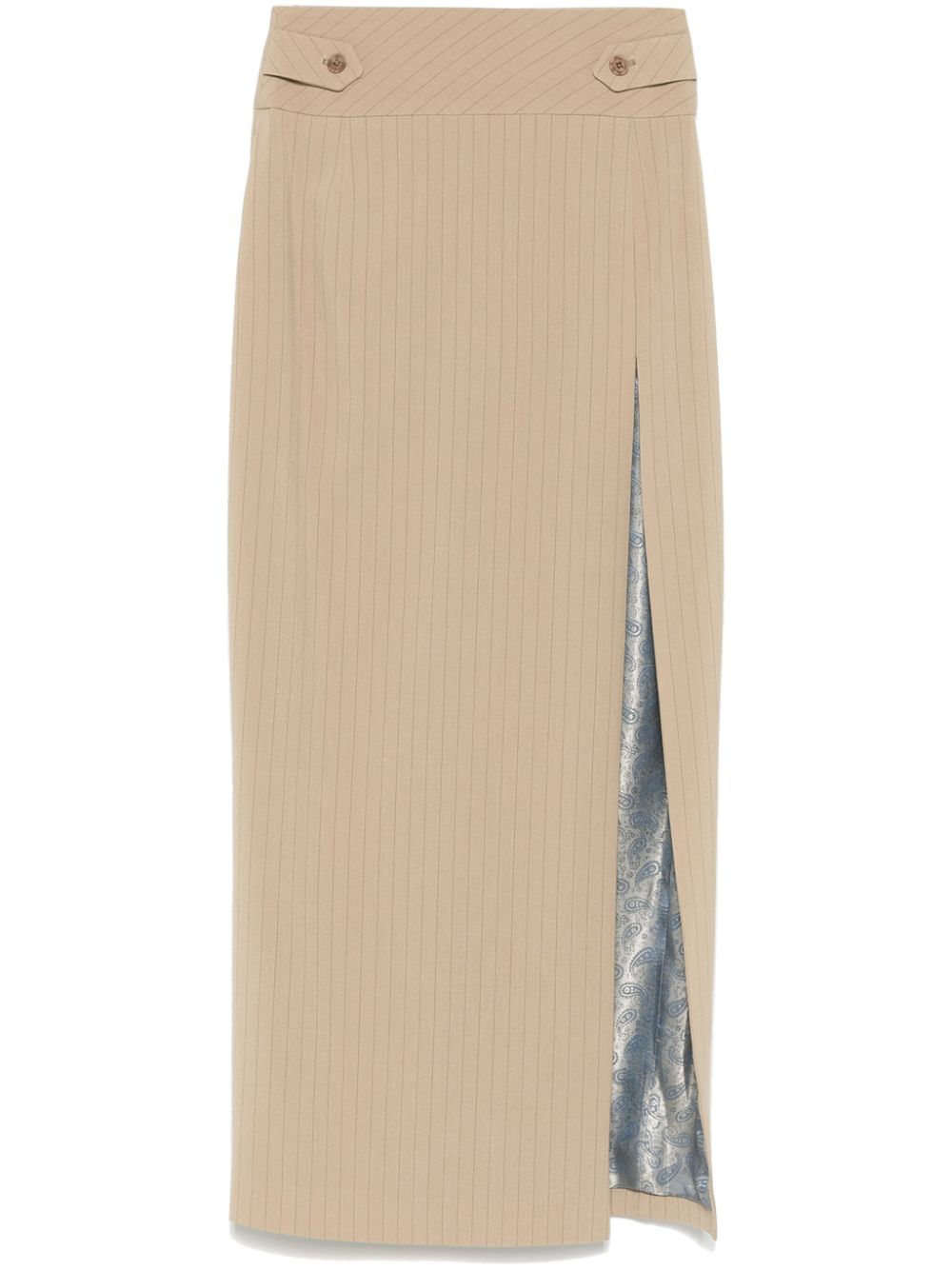 MITILIANE COUTURE pinstriped maxi skirt - Neutrals von MITILIANE COUTURE