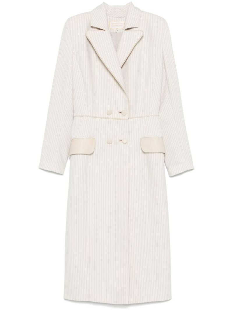 MITILIANE COUTURE pinstriped trench coat - Neutrals von MITILIANE COUTURE