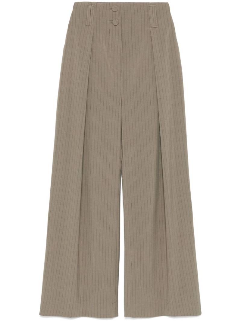 MITILIANE COUTURE pinstriped wide-leg trousers - Green von MITILIANE COUTURE