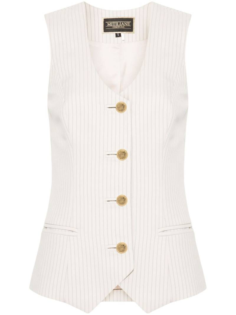 MITILIANE COUTURE striped vest - Neutrals von MITILIANE COUTURE