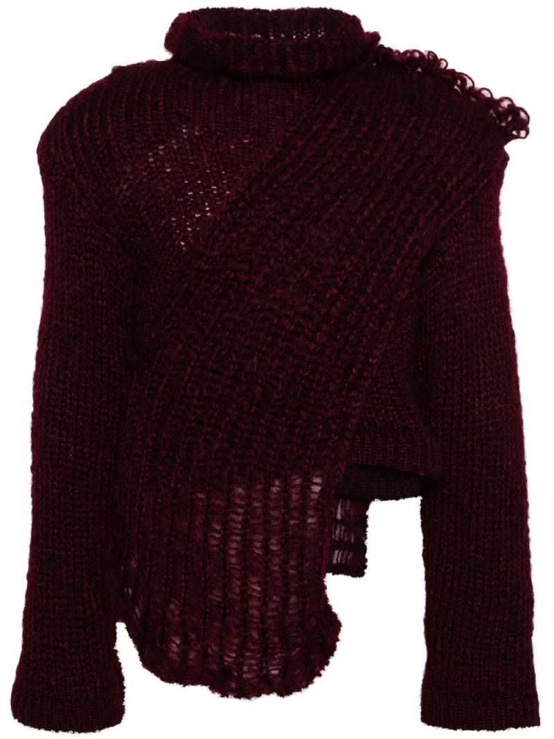 MLGA high-neck chunky-knit jumper - Red von MLGA