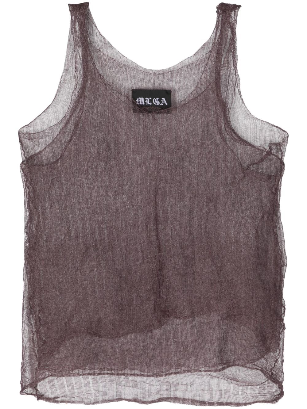 MLGA layered open-knit tank top - Purple von MLGA