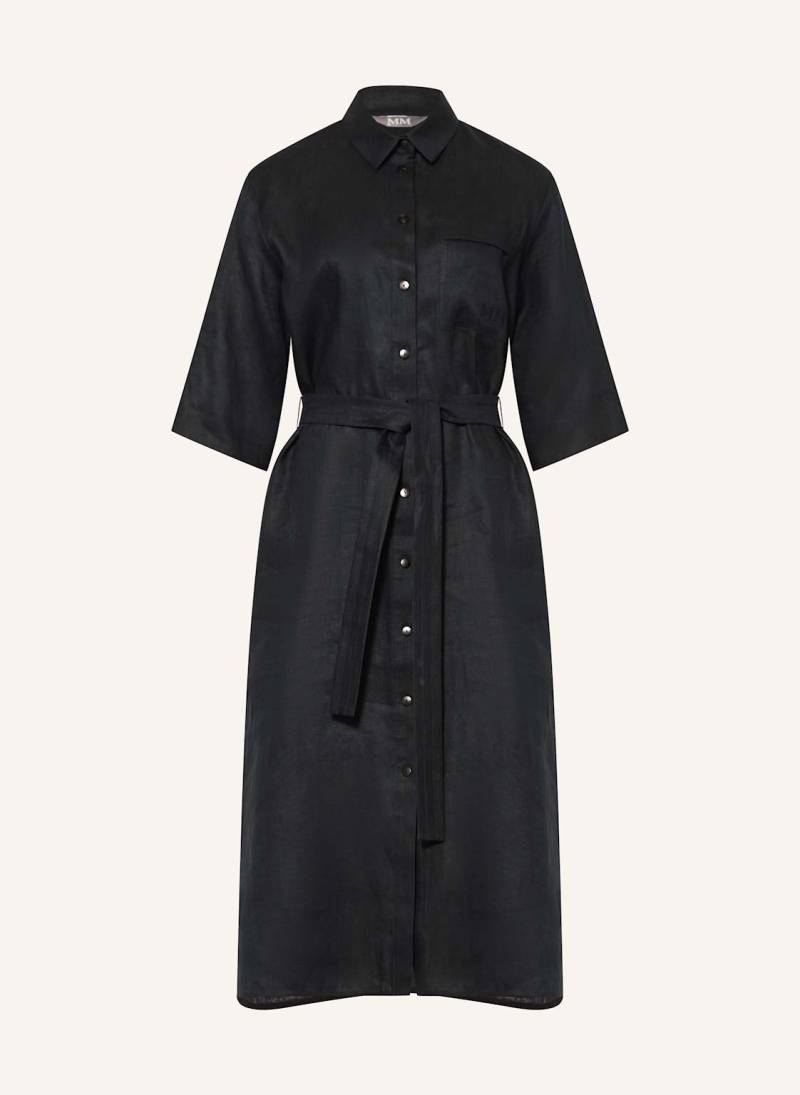 Mm Hemdblusenkleid Salute Aus Leinen schwarz von MM