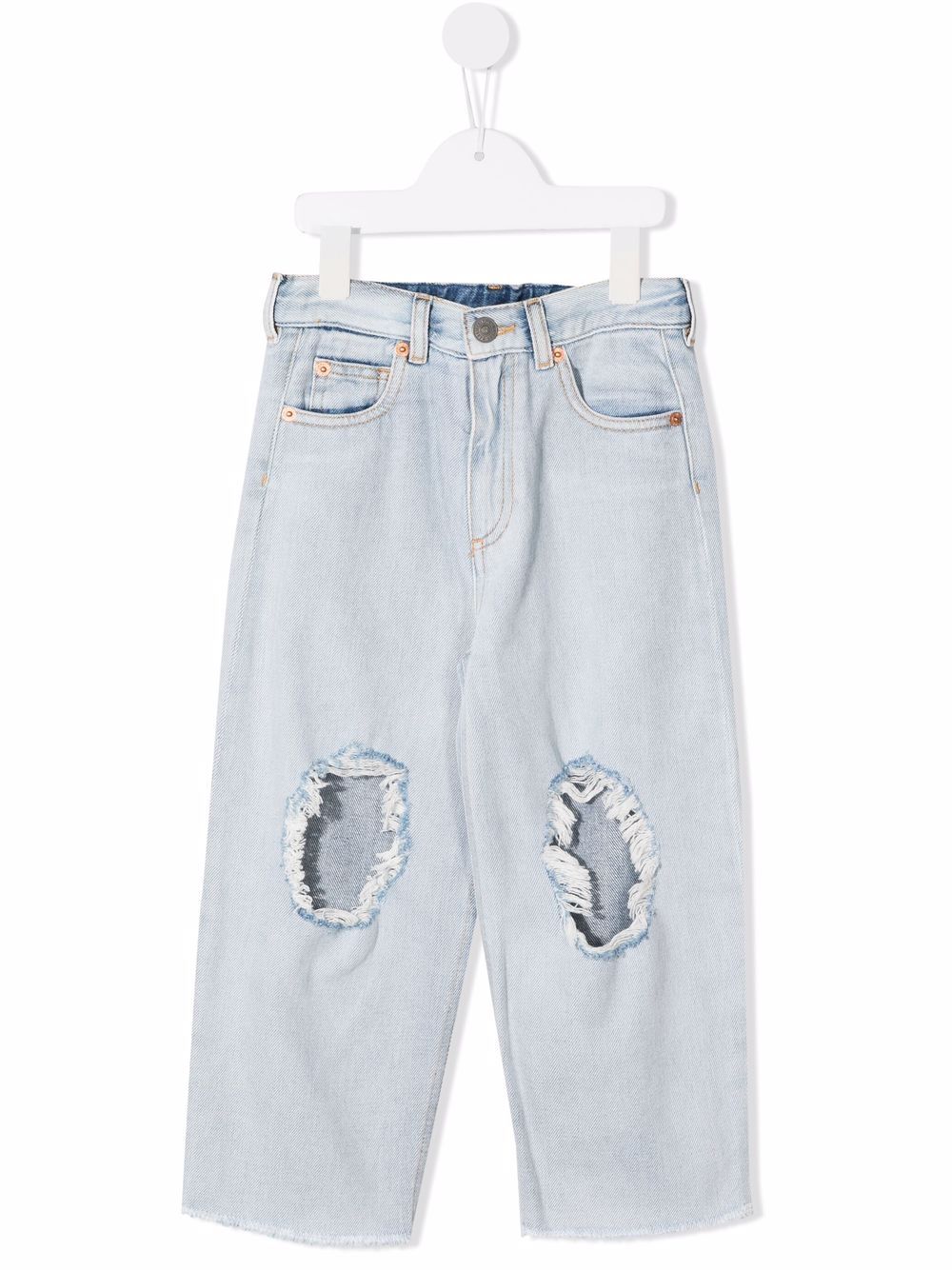 MM6 Maison Margiela Kids ripped-detail jeans - Blue von MM6 Maison Margiela Kids