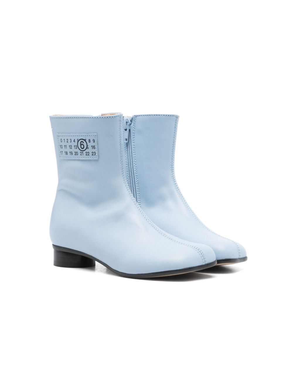 MM6 Maison Margiela Kids 20mm numbers-motif ankle boots - Blue von MM6 Maison Margiela Kids