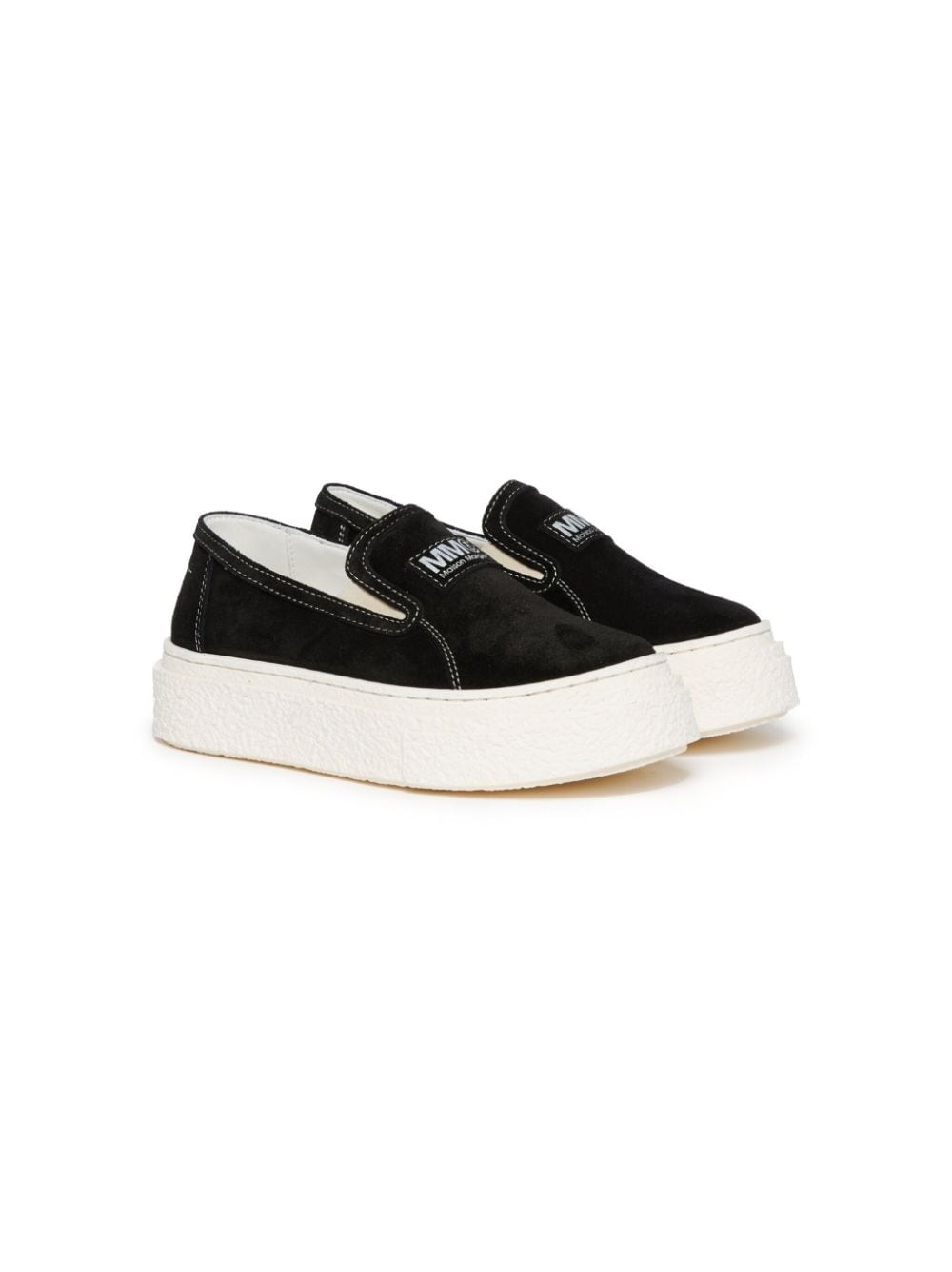 MM6 Maison Margiela Kids Low Gambetta suede sneakers - Black von MM6 Maison Margiela Kids