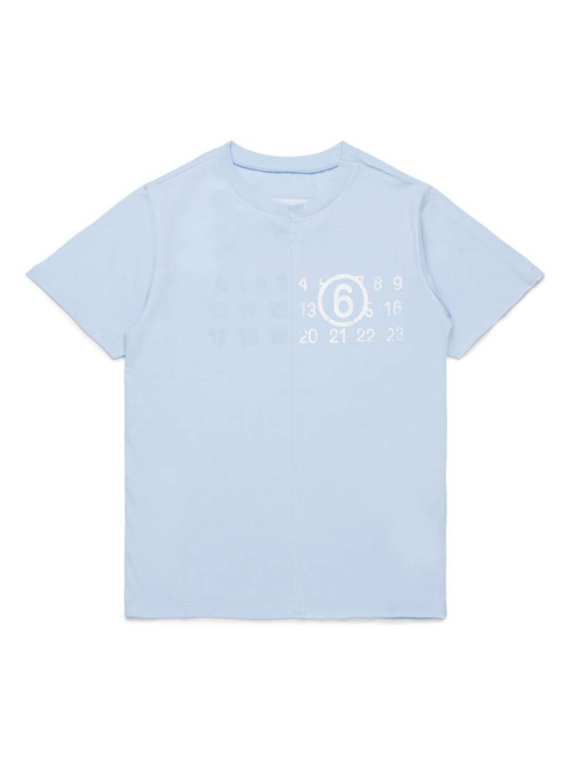 MM6 Maison Margiela Kids Numbers T-shirt - Blue von MM6 Maison Margiela Kids