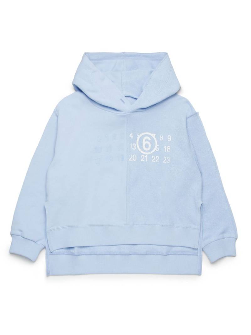 MM6 Maison Margiela Kids Numbers hoodie - Blue von MM6 Maison Margiela Kids