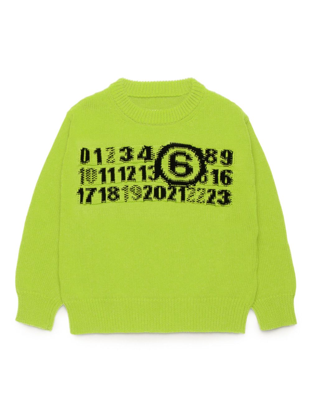 MM6 Maison Margiela Kids Numbers jumper - Green von MM6 Maison Margiela Kids